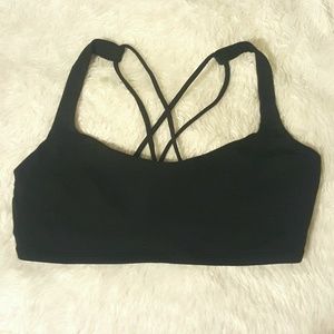 Lululemon Athletica Black Strappy Sports Bra